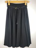 Midi Knee Length Summer With Belt Casual Elastic Korean High Waist Pleated A-line Skirt