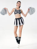 Female Sexy Glee Style Cheerleading Costume High School Cheerleader Girl Uniform Party Fancy Dress Top with Skirt