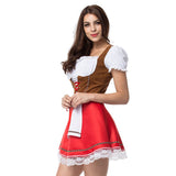 S-5XL Fashion Oktoberfest Costume German Bavarian Heidi Fancy Dress Beer Girl Maid Costume Adult Halloween Party Outfit
