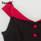 Vintage Polka Dot 1950S Pin up Cotton Off Shoulder Evening Party Rockabilly Elegant Dress