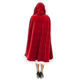 Adult Deluxe Velvet Christmas Costumes Sexy Women Cloak Velvet Hooded Cape Cosplay Costume Xmas Fancy Dress
