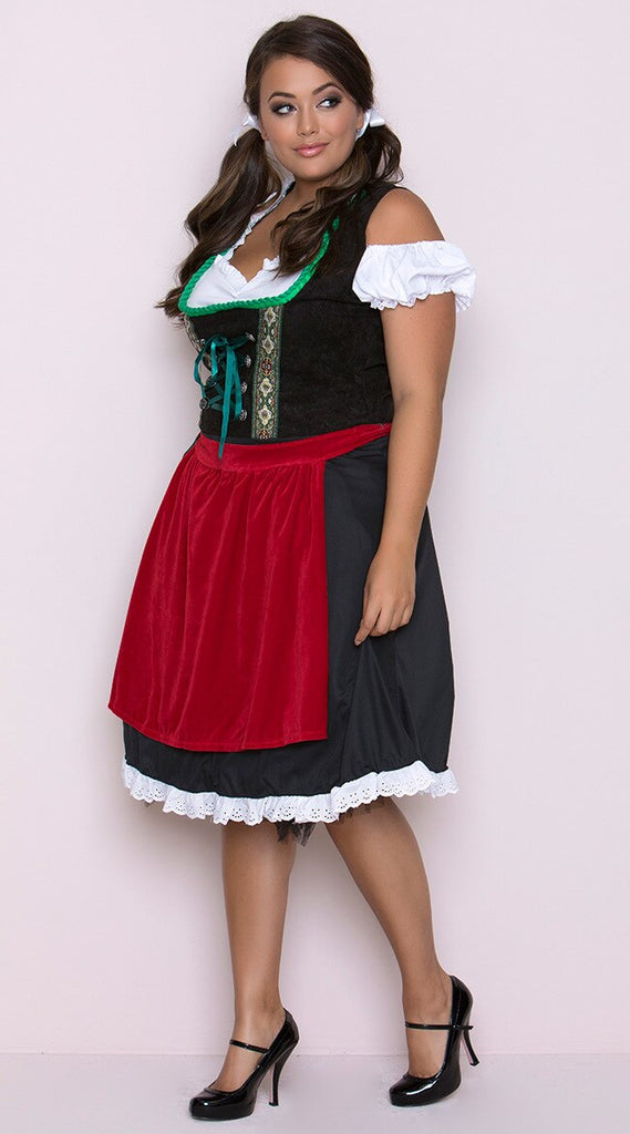 Plus Size S-2XL Bavarian Oktoberfest Traditional Costume German Beer Girl Costume Fraulein Dirndl Fancy Dress