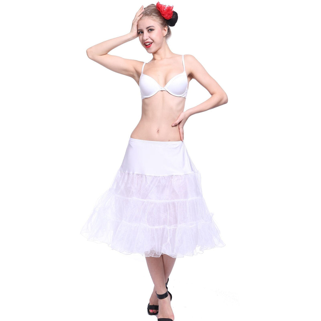 Audrey Hepburn Pinup Underskirt Vintage 1950s Swing Rockabilly Petticoat Rock Roll 3/4 Tutu Skirt Party Puffy Pettiskirt