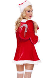 3Pcs/1set New Arrival Christmas Costumes Women Sexy Red Christmas Dress Santa Claus Costumes for Adults Uniform