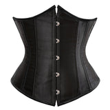 Sexy Solid Corset Waist Shapers Everyday Waist Cinchers Slimming Shapewear Lace Up Satin Underbust Corsets S-6XL