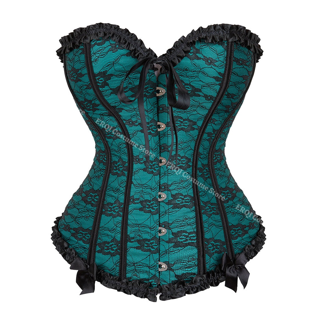 Body Shapewear Costumes Sexy Lingerie Women Pleated Corset Lace Trimmed  Corsets And Bustiers Size S-6XL