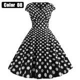 Slim Short Sleeve Vintage Hepburn Style Dress