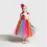 New Rainbow Candy Costume Cosplay Girls Halloween Costume For Kids Christmas Costume Children