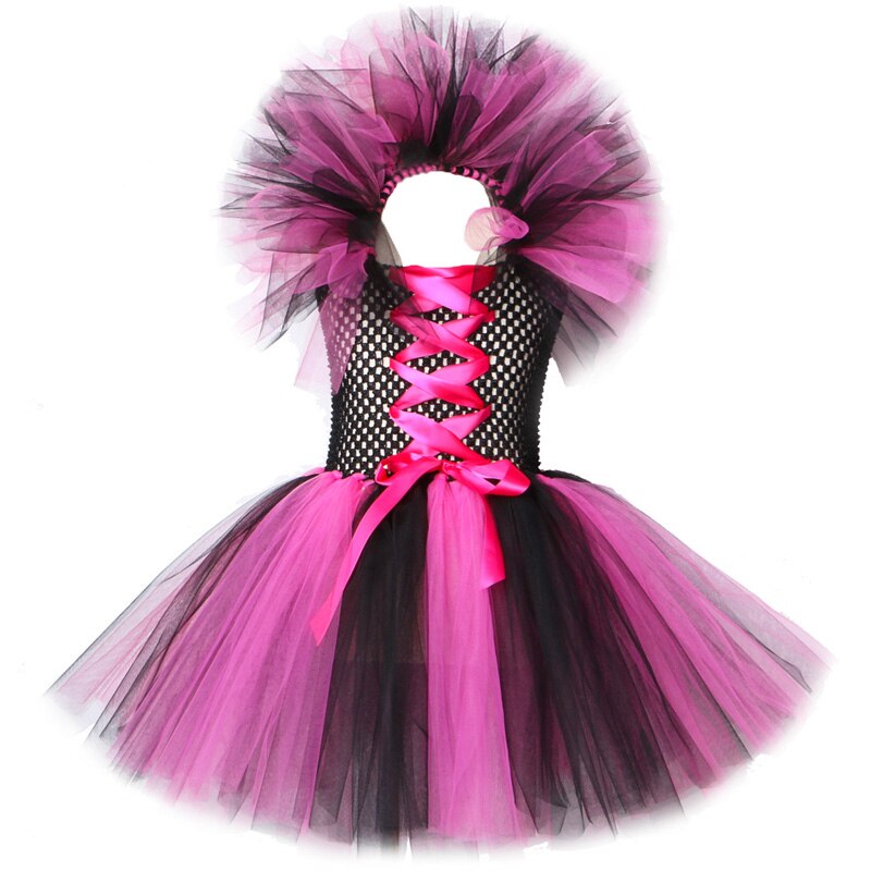 Girls Halloween Witch Costume for Kids Girl Tutu Dress Birthday Outfit Little Princess Cosplay Witch Dresses for Carnival Party