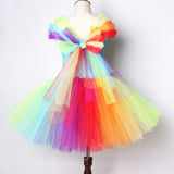 Rainbow Pony Tutu Dress for Girl Princess Little Horse Cosplay Costumes Kids Carnival Dresses for Girls Birthday Party Ball Gown