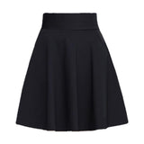 A Line Short Skirts Women Beach Office Wear High Waist Chic Black Cotton Suits With Skirt