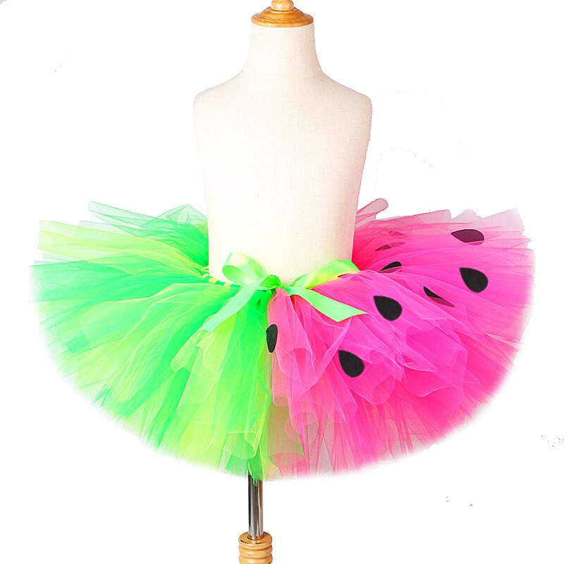 Fluffy Strawberry Tutu Skirt for Girls Toddler Watermelon Tulle Skirts for Kids Birthday Party Costumes Baby Girl Cute Tutus