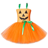 Pumpkin Dresses for Baby Girls Tutu Dress with Witch Hat Halloween Costume for Kids Girl Pumpkin Clothes for Carnival Party