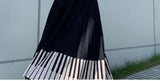 Women Spring New Knitting High Waist Casual A-Line Pleated Piano Keyboard Skirts