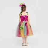 New Rainbow Candy Costume Cosplay Girls Halloween Costume For Kids Christmas Costume Children Candy Princess Dress