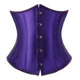 Gothic Underbust Corset Women Sexy Satin Corsets Waist Cincher Body Shaper Slim Burlesque Corset Bustier Lingerie Top Plus Size