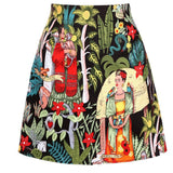 2023 High Waist Beach Boho Skirt Women Floral Cotton Retro Vintage Chic Bottoms Summer New Streetwear Bodycon Mini Skater