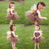 Brown Horse Tutu Dress for Baby Girls Halloween Costumes Toddler Kids Christmas New Year Dresses Girl Animal Tutus for Birthday