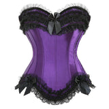 Corset Bustier Top for Women Burlesque Costume Plus Size Princess Corset Top Lace up Satin Corset Black White Purple Pink Cors¨¦