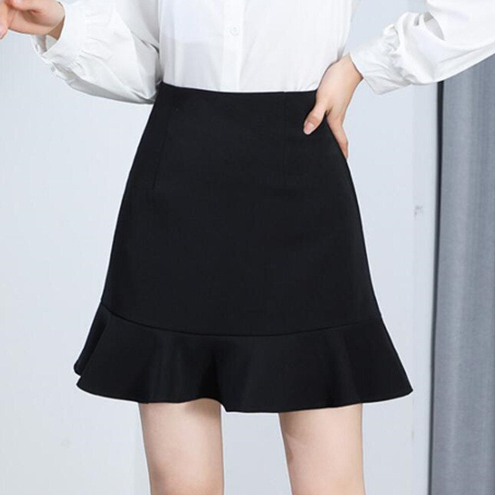 Lolita Mermaid Mini Sweet Japanese Harajuku Girls Black Skirt Korean Style Office Ladies Student Cute Shorts Bottoms