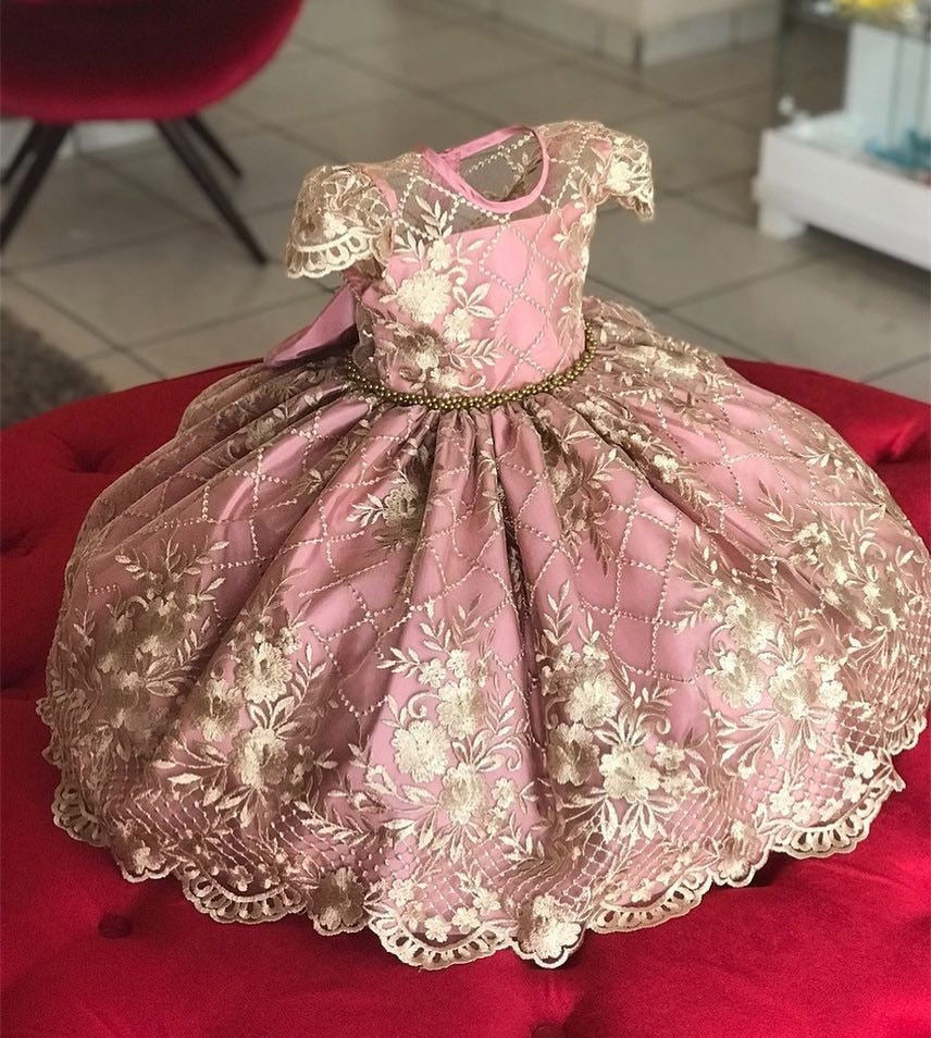 Baby Girl Dresses Lace Embroidery Christmas Dress Wedding Gown Children Clothing Kids Dresses For Girls Children Ceremony Party