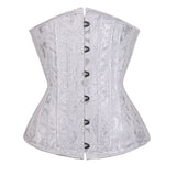 SEXY Gothic Underbust Corset Steel Boned Waist Cincher Bustiers Top Workout Shape Body Belt Lingerie Black White Plus Size