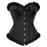 Women Victorian Vintage Sexy Brocade Lace Up Overbust Corset Bustier Burlesque Lingerie Top Waist Cincher Body Shaper Corsets