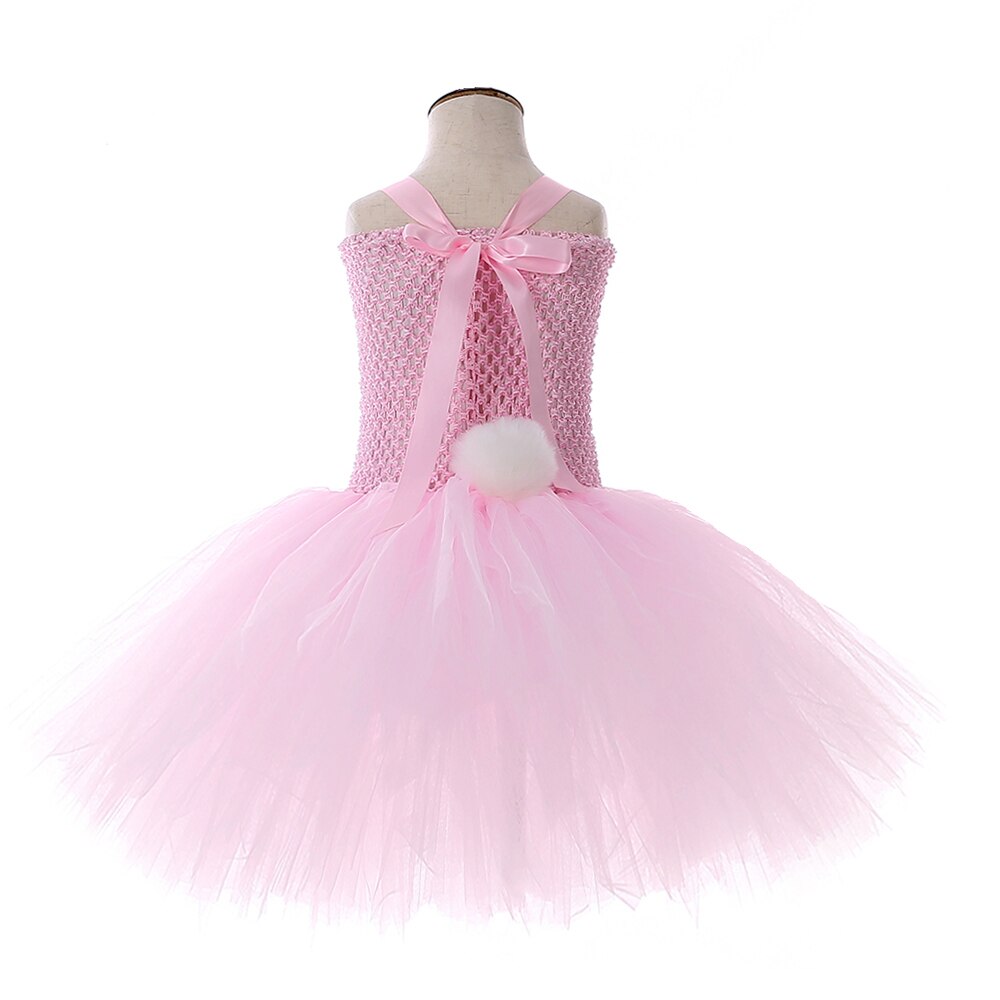 Pink Bunny Girl Costume Toddler Kids Rabbit Tutu Dress Outfits for Baby Girls New Year Birthday Dresses Easter Holiday Clothes