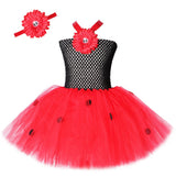 Sunflower Girls Tutu Dress for Kids Christmas Halloween Costume Toddler Girl Birthday Princess Dresses Outfit Polka Dots Clothes