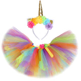 Fluffy Rainbow Tutu Skirt for Baby Girls Toddler Tutus Skirts Outfit for Shoot Prop Kids Birthday Halloween Costume Teenage Girl