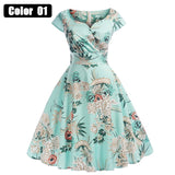 Slim Short Sleeve Vintage Hepburn Style Dress