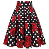 Jk Uniform Student 3XL Vintage Women Pleated Skirts Plaid Print Plus Size Midi 50s 60s Rockabilly Pin Up High Waist Summer Skirt