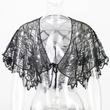 1920s Shawl Wraps See-through Mesh Sequin Beaded Evening Cape Bridal Sheer Bolero Flapper Party Cover Up