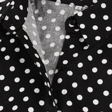 Turn Down Collar Single-Breasted Polka Dot Summer Cotton Shirt 50s Rockabilly Vintage Sleeveless Midi Dress