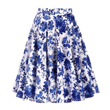 Spring Animal Leopard Retro Vintage 50s Skirt Women Ladies A Line Midi Floral Print Plus Size Sexy High Waist Swing Pinup Skater