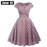 Slim Short Sleeve Vintage Hepburn Style Dress