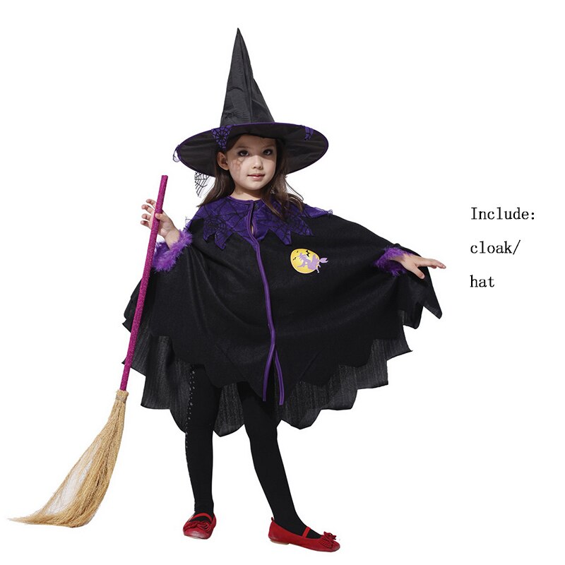 Halloween Children Costumes Cosplay Costume Magic Witch Dress for Girls Party Dress Role-Playing Games
