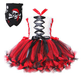 Pirate Tutu Dress for Girls Halloween Costume for Kids Baby Girl Fancy Dresses with Printed Kerchief Child Birthday Party Outfit