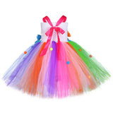 Sweet Lollipop Candy Dresses Summer for Girls Rainbow Costumes Birthday Tutu Dress for Kids Girl Clothes Outfits 1-14Y