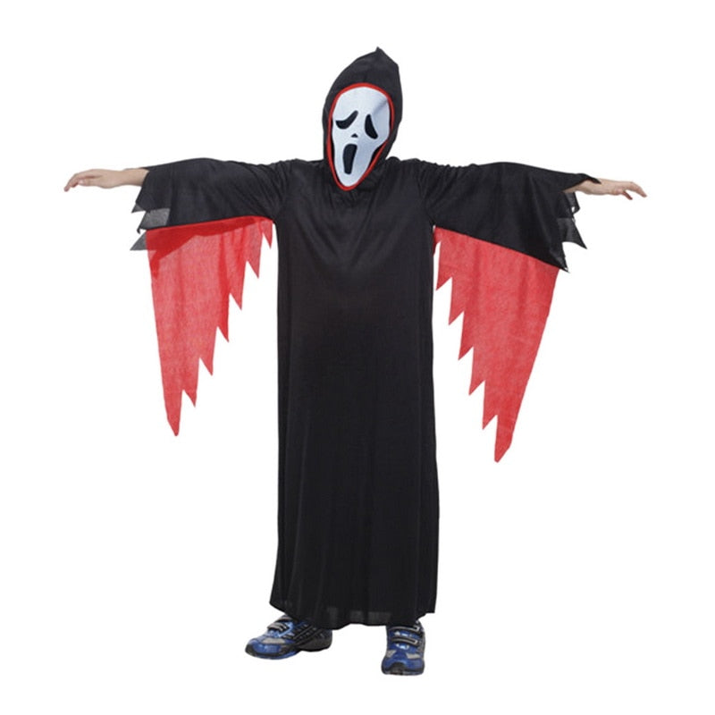 Carnival Costumes Family Matching Scary Black Darkness Devil  Halloween Ghost Costume Cosplay for Adult Kids