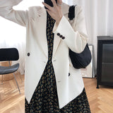 Spring Women Casual Turn Down Collar Office Blazer Feminino Vintage Ladies Coat