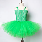 Solid Green Tutu Dress for Baby Girls Fairy Dresses for Ireland St.Patrick's Day Kids Girl Halloween Christmas Costumes V-neck