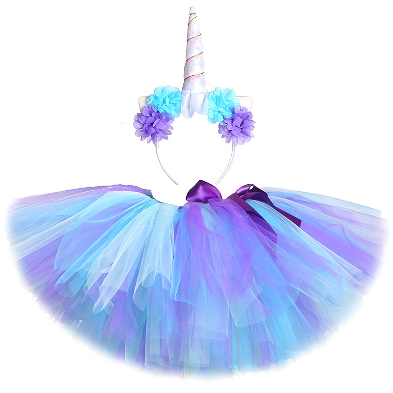 Purple Blue Turquoise Tutu Skirt for Baby Girls Kids Fluffy Tutus for Shoot Prop Birthday Costumes Toddler Girl Skirts Outfit