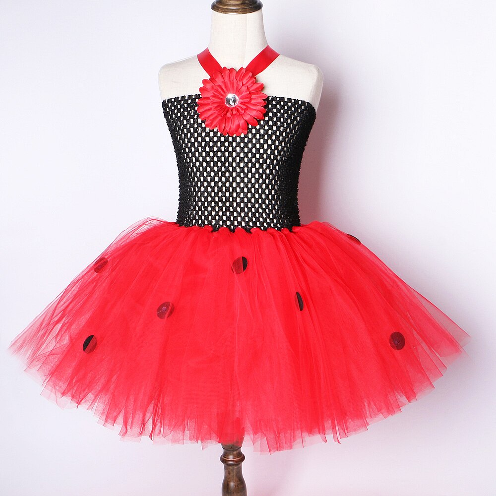 Sunflower Girls Tutu Dress for Kids Christmas Halloween Costume Toddler Girl Birthday Princess Dresses Outfit Polka Dots Clothes