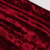 Elegant Women Velvet Vintage Sleeve Mesh Stand Collar Robe Pinup Swing Burgundy Formal Party Dress