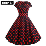 Slim Short Sleeve Vintage Hepburn Style Dress