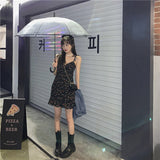 Ruffled Lace Floral Dress Female Korean Kawaii Cute Women's Dresses Japanese Harajuku Vintage Ladies Ulzzang Clothing For Women