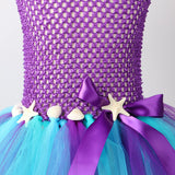 Little Mermaid Princess Dress Girl Sea-maid Halloween Costume for Girls Kids Under the Sea Dresses for Birthday Party Outfit