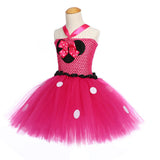 Baby Girls Minnie Dress with Headband Toddler Polka Dots Costume for Kids Girl Tutu Dresses Outfits Children Birthday Clothes