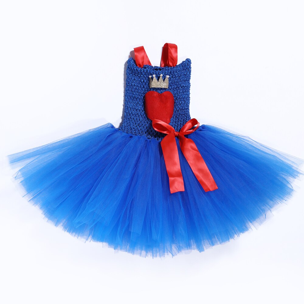 Royalblue Princess Evie Costume for Girls Kids Descendant Tutu Dress Evil Queen Halloween Costumes for Children Tulle Outfit